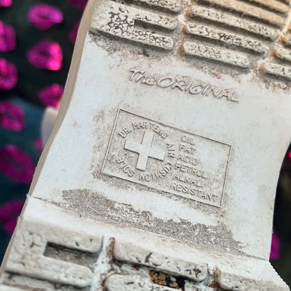 Dr. Martens White and Pink Combat Boots - Picture 8 of 8